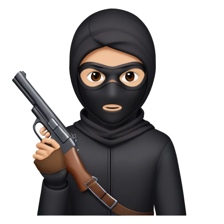 Un ladrón con arma emoji