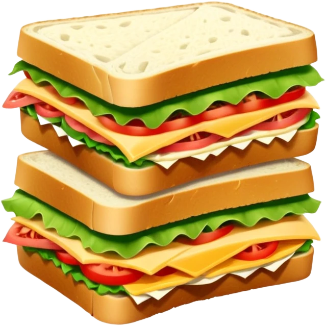 a sandwich cut in half diagonally emoji