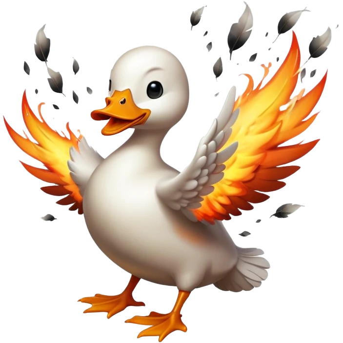 Angry duck exploding emoji