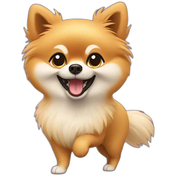Dancing Pomeranian emoji