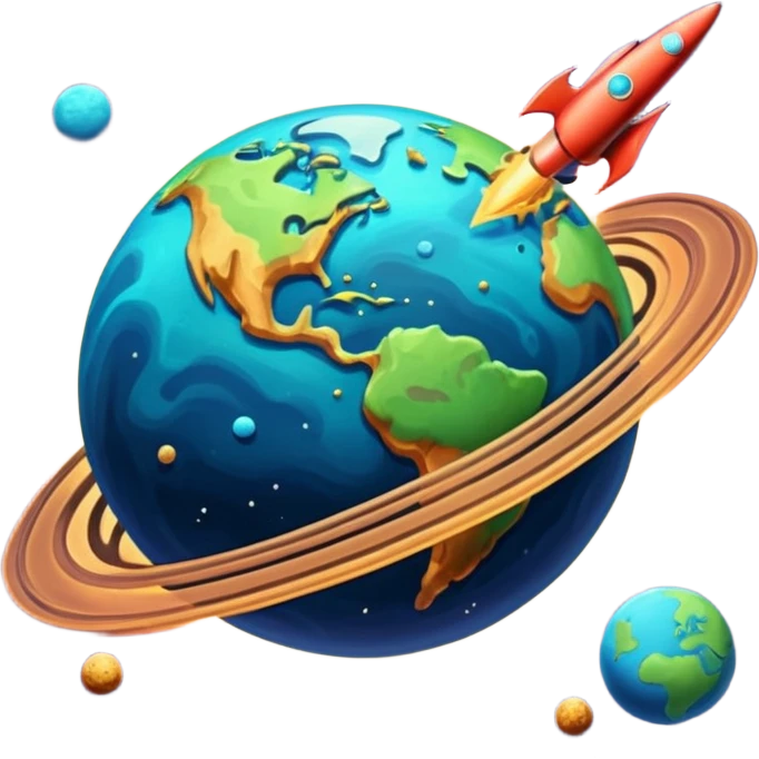 Vintage Planet comet streak motion emoji