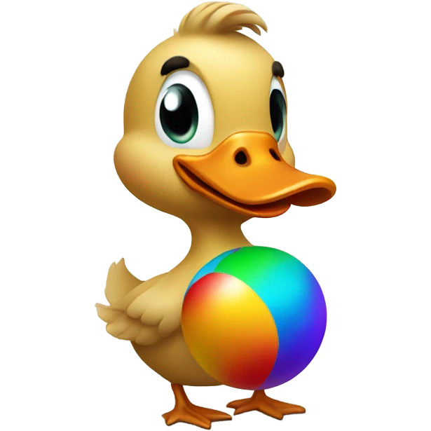 Duck with a ball emoji