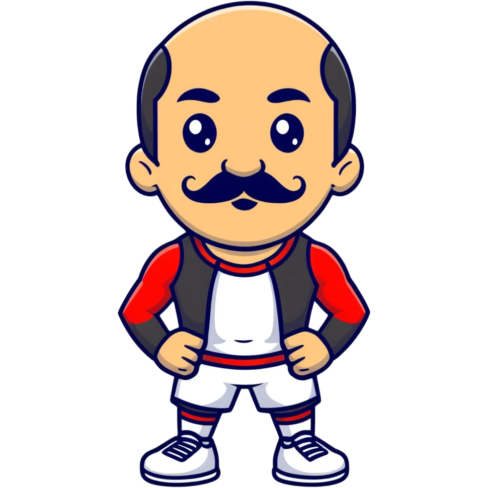 Recep İvedik, comic Turkish character with mustache and sports outfit emoji
