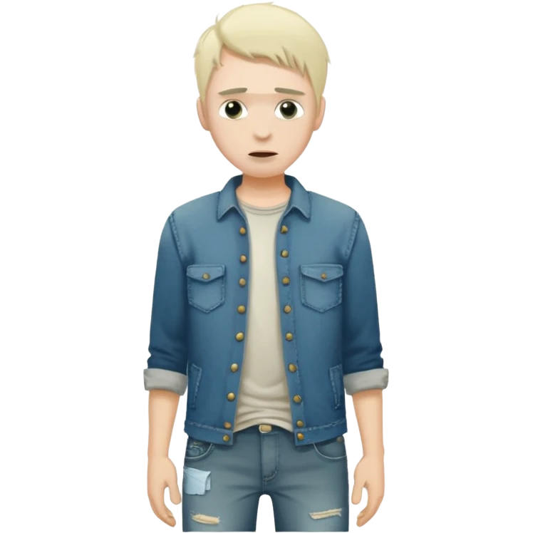 man showing empty pockets emoji