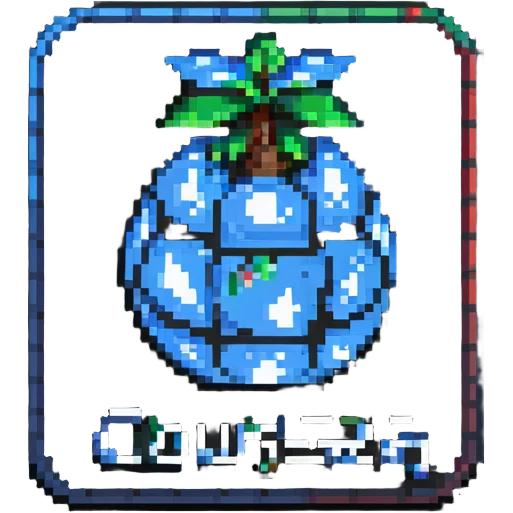 Coursera logo in pixel art style emoji
