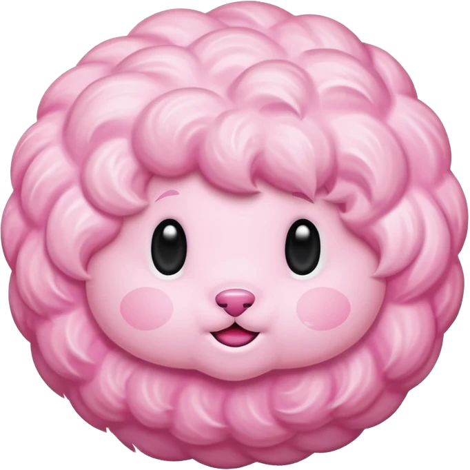 pink fur ball emoji