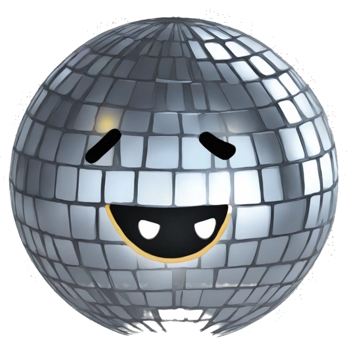 Disco ball with bow emoji