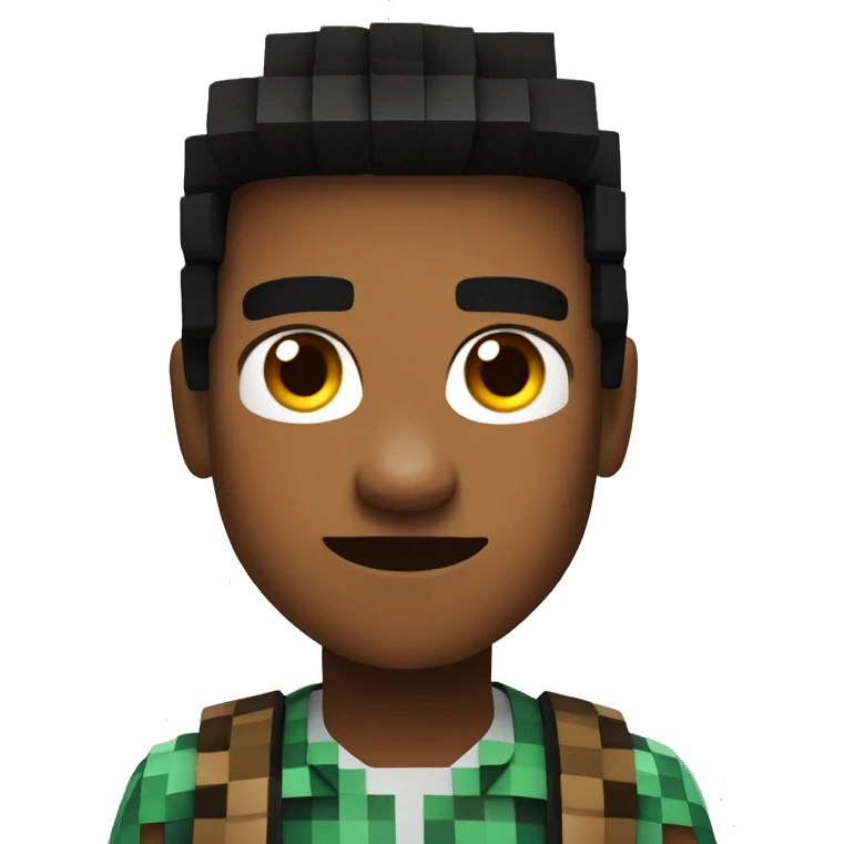 young adult in minecraft look emoji