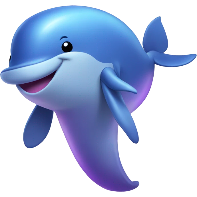Blue whale purple happy emoji