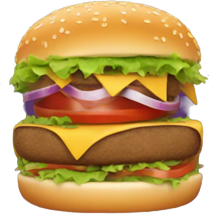 Burgers with stars around  emoji