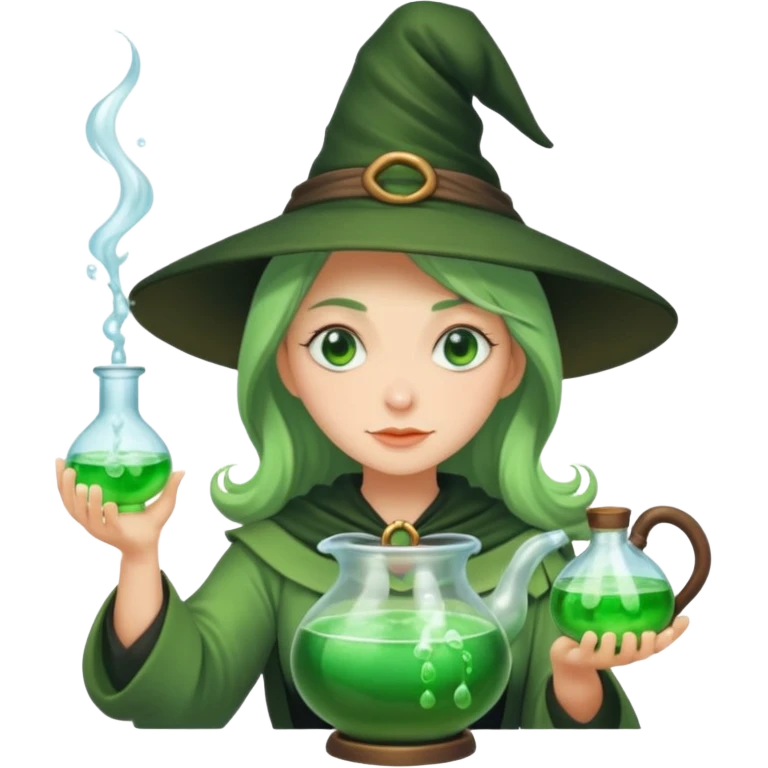 green witch cooking potion emoji