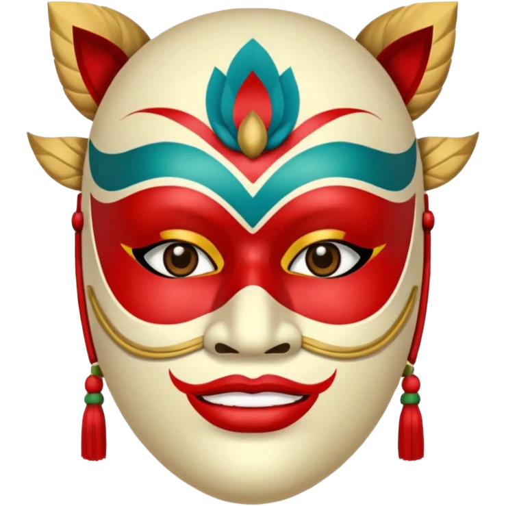 A person wearing a kochi mask emoji