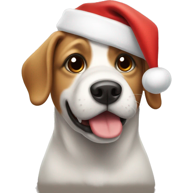 Dog with Santa hat emoji