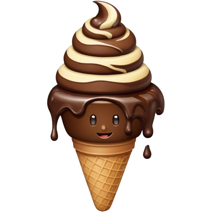 Ice cream chocolate  emoji