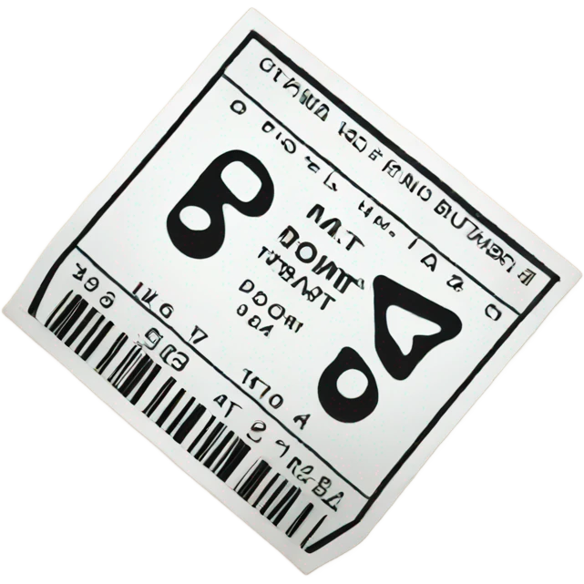 White concert ticket emoji