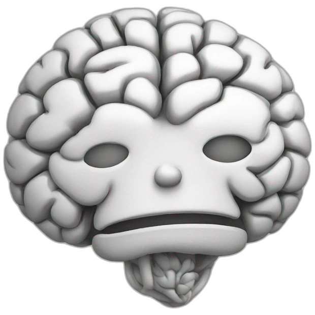 brain with a smile emoji
