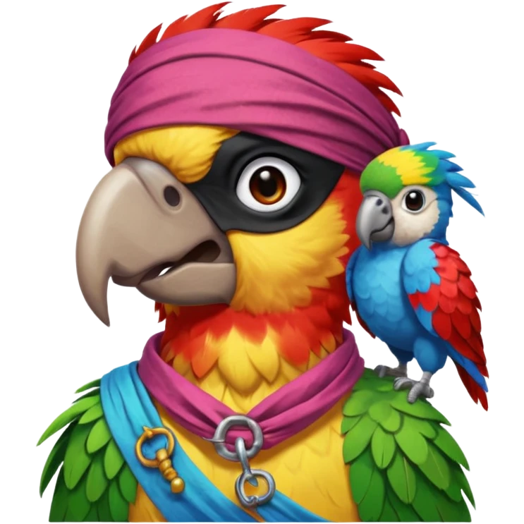 pirate and parrot emoji