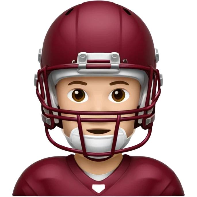 College football player helmet in maroon color emoji