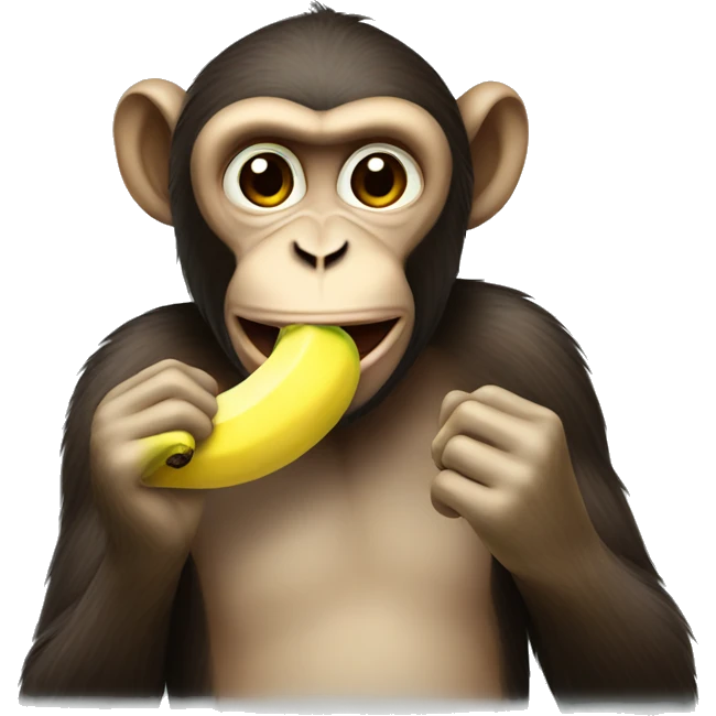 monkey eating banana emoji