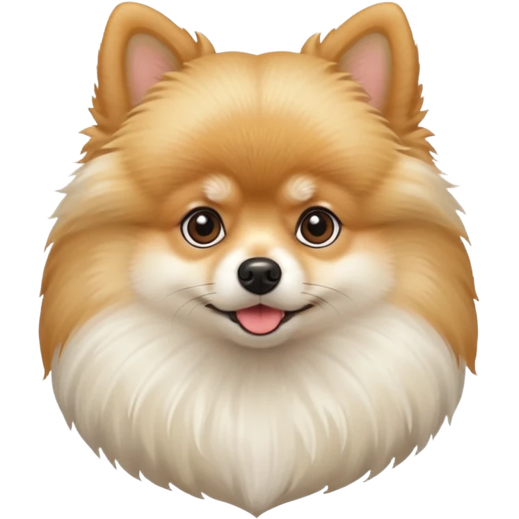 Pomeranian white beige emoji
