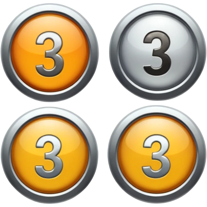 badges for paid subscriptions at different levels with the number 3 emoji