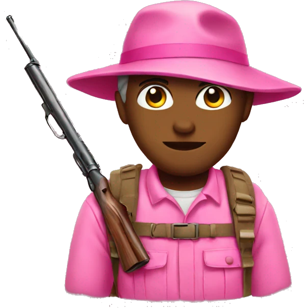Pink hunting  emoji
