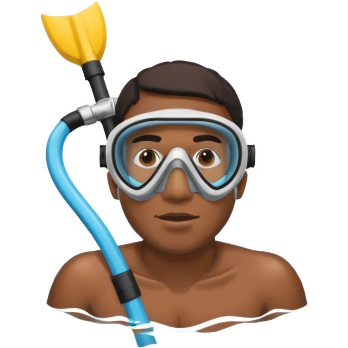 Black man snorkeling emoji