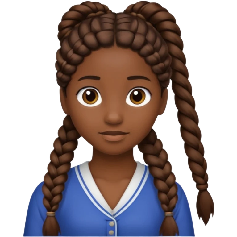 just hair braided hair tail emoji