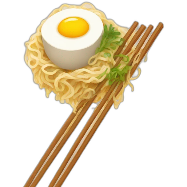 Chopstick with ramen emoji