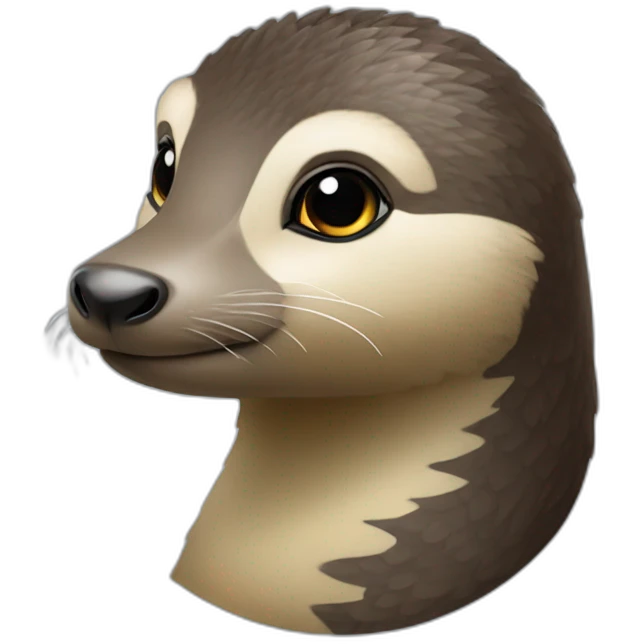 une loutre sur un dodo emoji