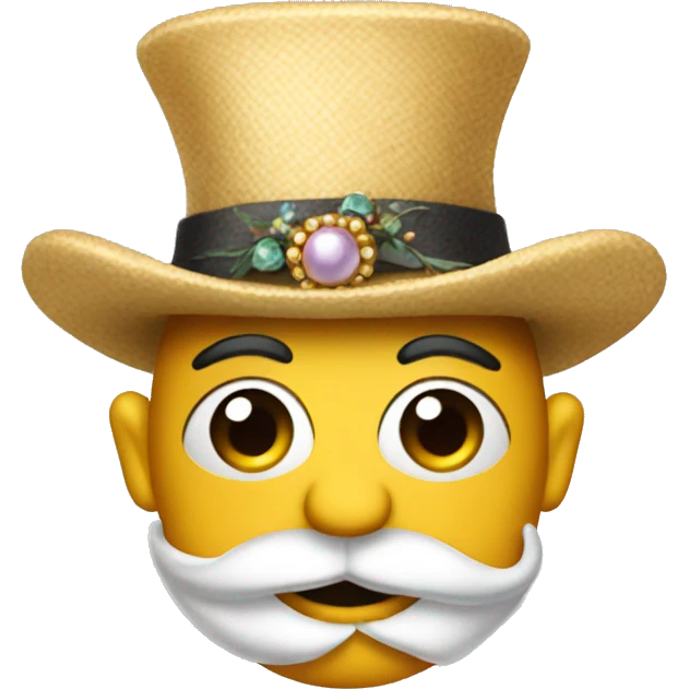 toe with fancy hat emoji