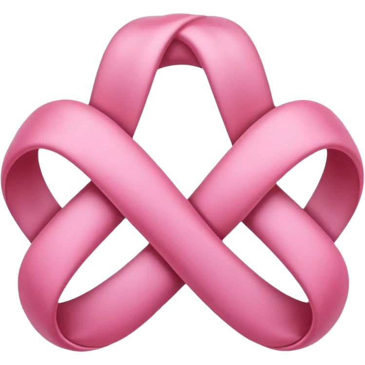 Noeud rose emoji