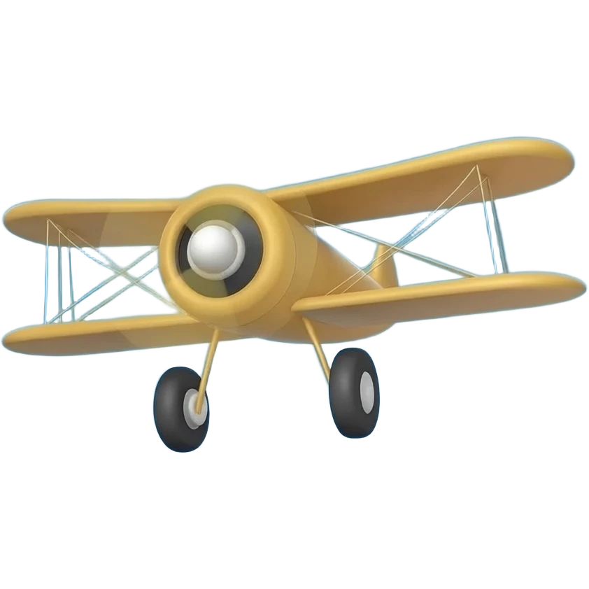 Airplane (propeller plane) in a sky background  emoji emoji