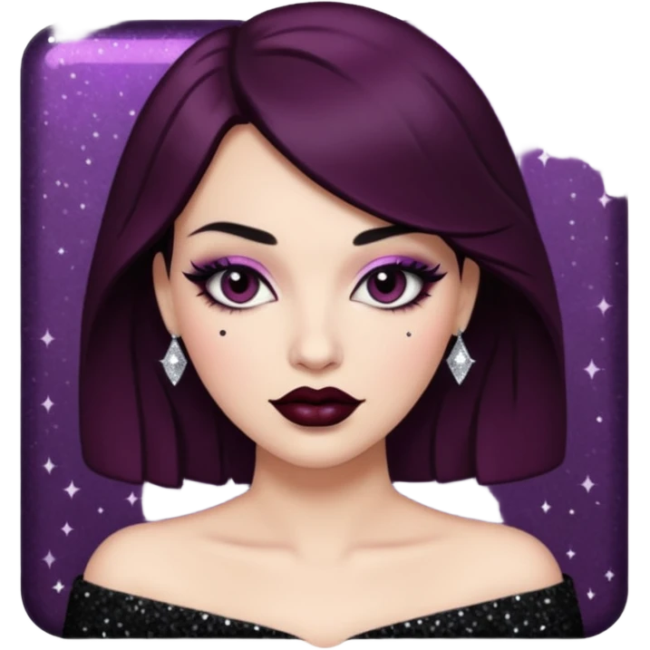 Glitter noir darling emoji