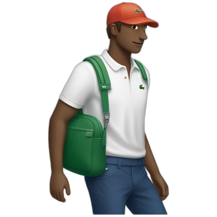 Man wearing lacoste emoji