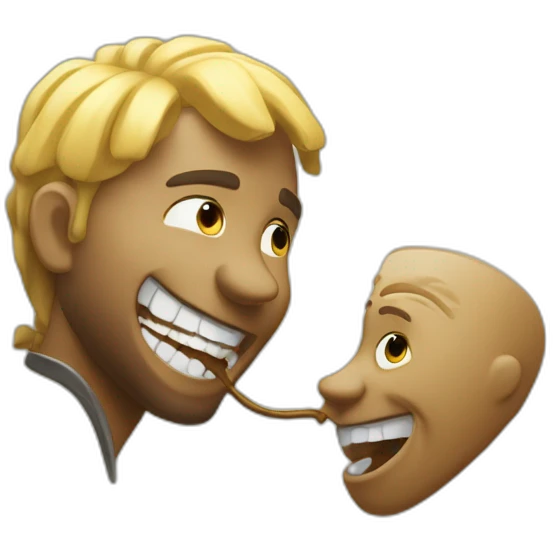 a man touching the jungle musician goldie’s teeth emoji