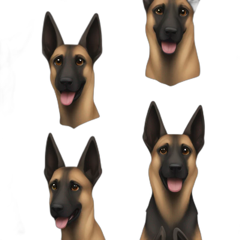 Belgian Malinois black emoji