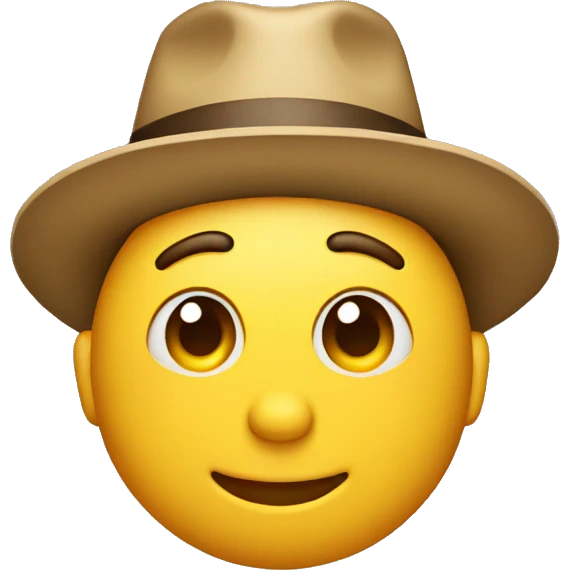 Guy with hat that says big cheese emoji