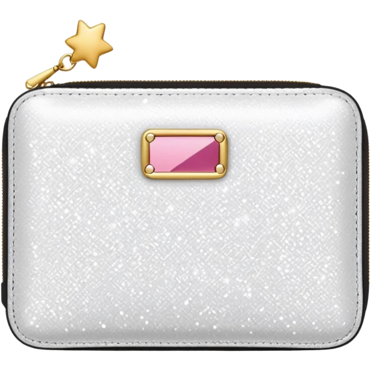 glitter white wallet emoji