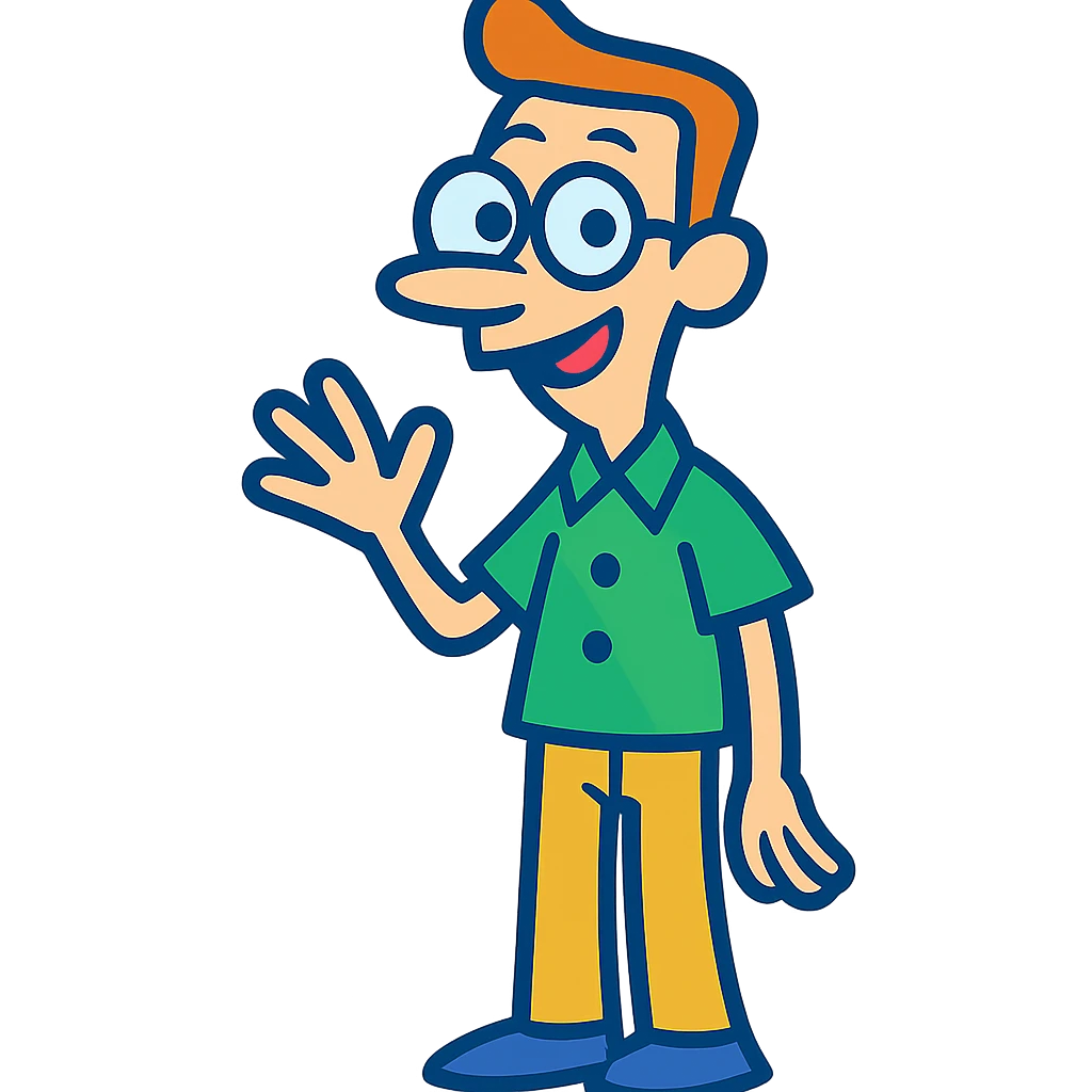 Make the colors brighter and more vibrant, keep the cartoon style, with no background emoji