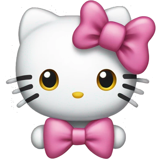 Hello Kitty with bow emoji