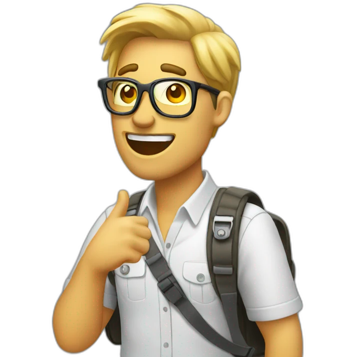 tour guide CRAZY with badge emoji