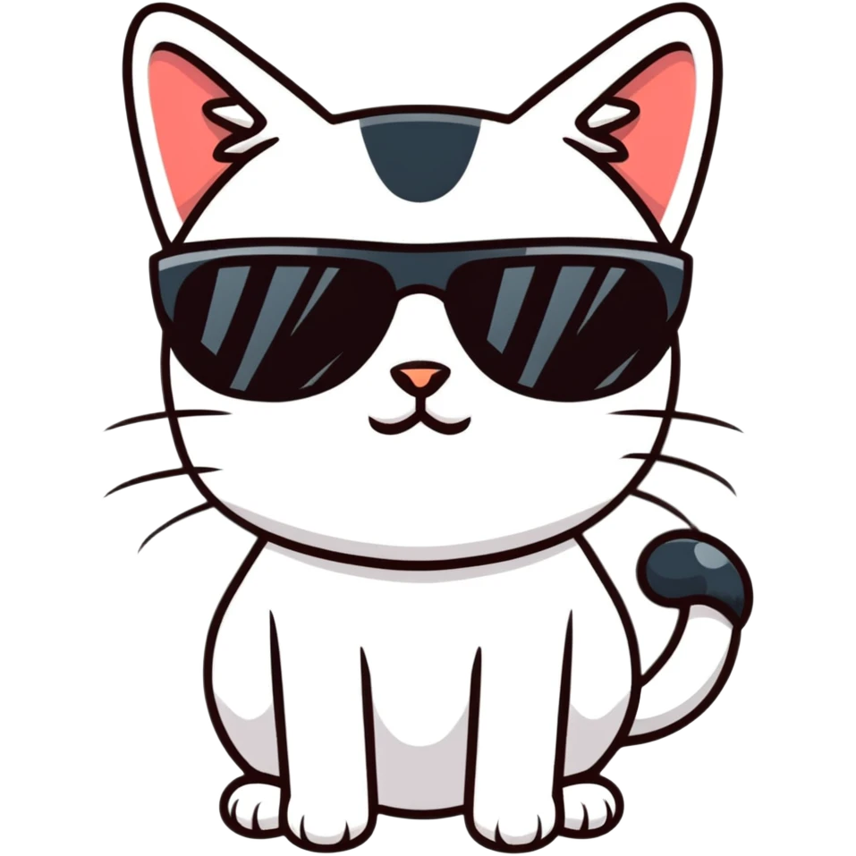 Cat with sunglasses emoji