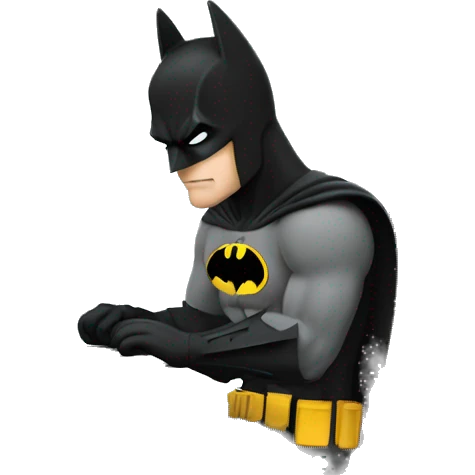 Batman working on laptop  emoji