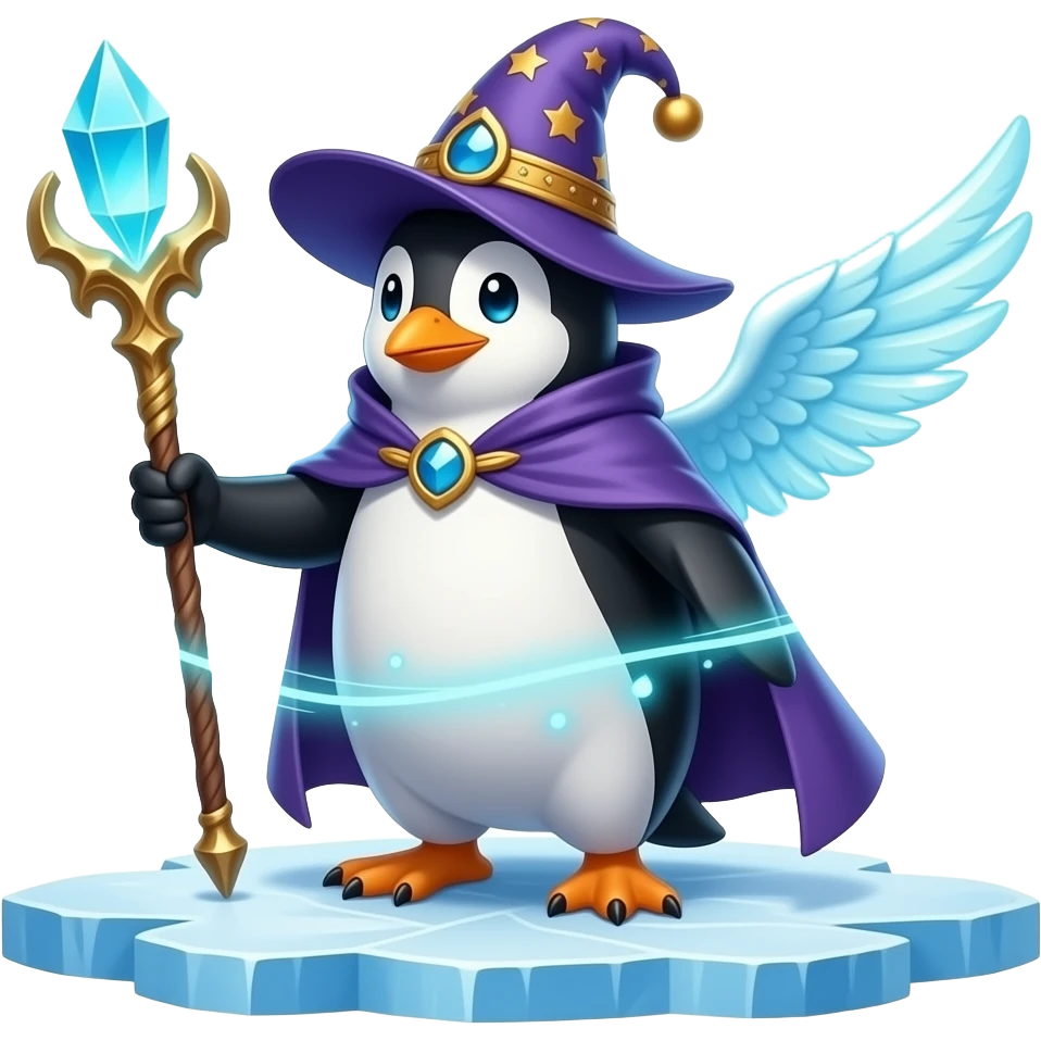 Penguin Wizard emoji