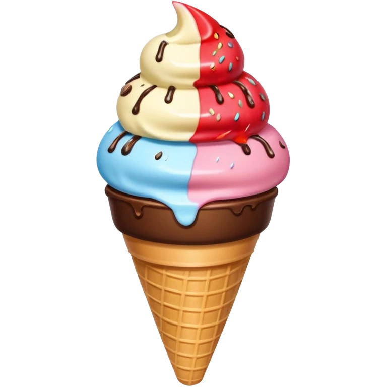 two or three scoops stacked in a cone emoji