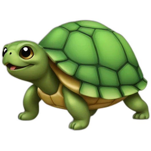 Tortue sur un chiens emoji