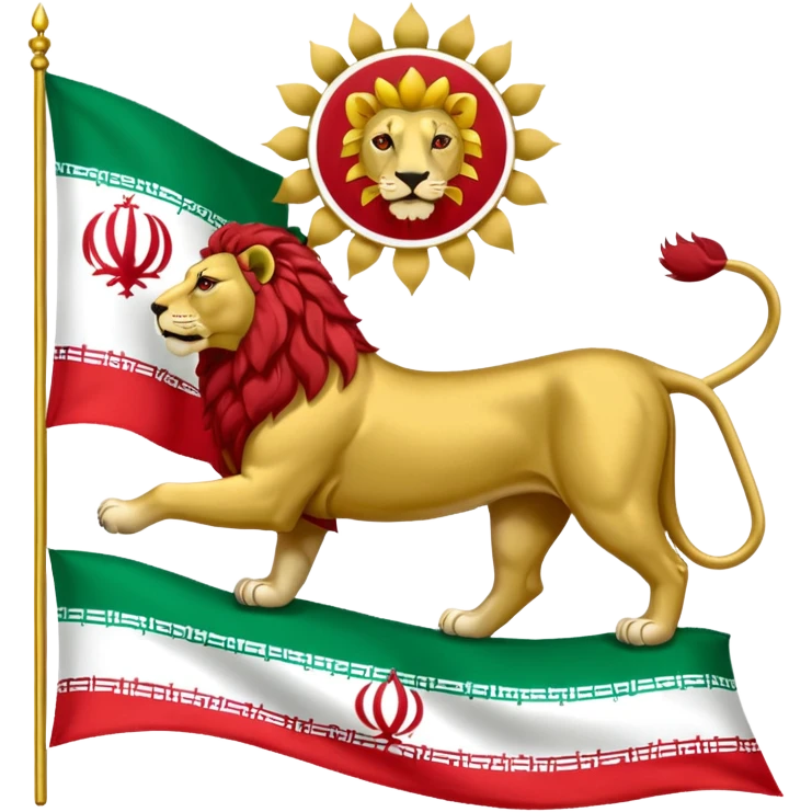Irans pahlavi periods flag emoji