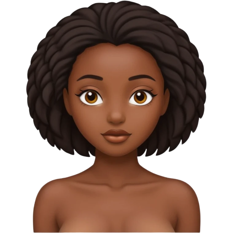 Black naked girl pussy emoji