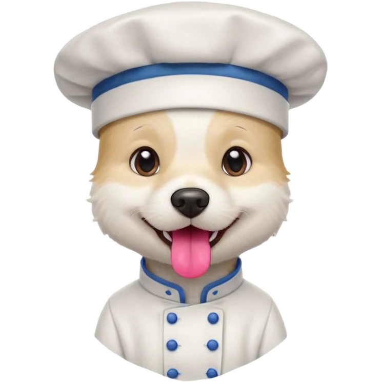 chef white dog emoji